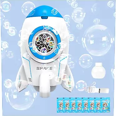 Lovely Home Bubble Machine, Automatic Bubble Machine for Kids with 8 Pack Bubbles Solutions Bubble Blowing for Holiday,Wedding Party,Birthday Gift for Kids,Toddlers Bule