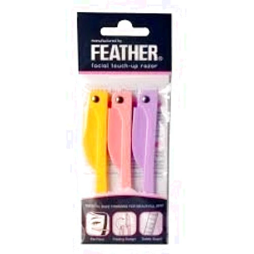 FEATHER Flamingo facial touch-up razor RFLS-P (5 PACKS - 15 Razors)