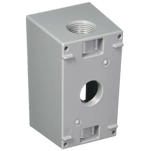 BELL 5386-0 Hubbell Raco 1-Gang Weatherproof Deep Box, Gray