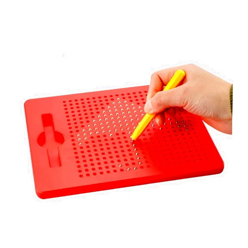 RAINBOW TOYFROG Magnetic Drawing Board - Fully Enclosed Magnetic Beads & Stylus Pen - Sensory Magnet Board for Kids - Travel & Road Trip Essentials for Boys & Girls