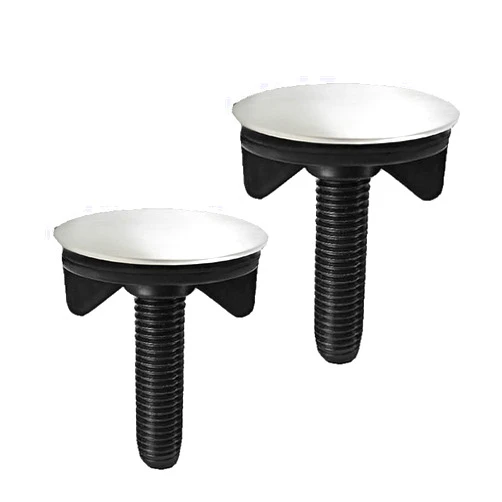 MXJZW 2 Pieces Faucet Hole Cover Sink Hole Cover Stainless Steel Kitchen Sink Hole Cover Kitchen Sink Tap Hole Plate Stopper Cover Blanking Metal Stainless Steel Plug (Black-styleB)