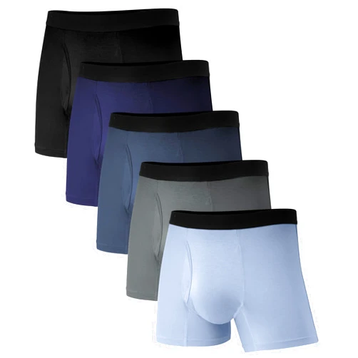 SUNCHIRI Incontinence Underwear for Men, 50ml Reusable Washable Leak-proof Absorbent Boxer Briefs with Fly, 5 Pack