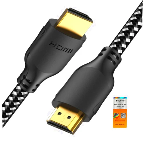 Mindful Design 4K HDMI Cable 10 ft | High Speed HDMI Cables, Braided Nylon & Gold Connectors, 4K @ 60Hz, Ultra HD, 2K, 1080P, ARC & CL3 Rated | for Laptop, Monitor, PS5, PS4, Xbox One, Fire TV, & More