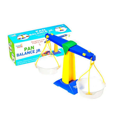 hand2mind Pan Balance Jr. Set, Pan Balance Scale for Classroom, Math Balance Scale for Kids, School Weight Scale, Balancing Scale Toy, Preschool Science Center Materials, Student Math Balance​