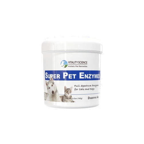 Vitality Science All Natural Super Pet Enzymes for Cats | Complete Spectrum of Digestive Enzymes | Helps Cat Diarrhea, Constipation, Digestion, Allergy & Immunity