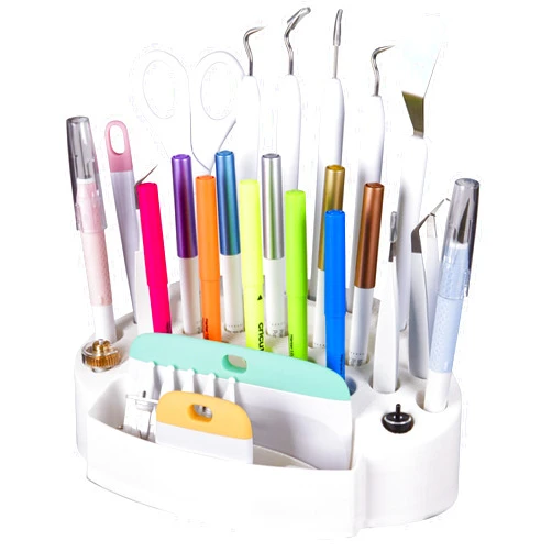 ArtBin 6974AG Desktop Accessory Storage with 24 Slots, [1] Art & Craft Organizer, White