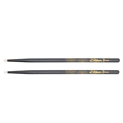Avedis Zildjian Company Zildjian Z Custom Limited-Edition Drumsticks - 5A, Nylon Tip, Black Chroma (Z5ACBN-ZC)