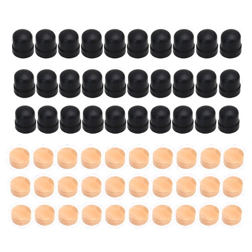 BQLZR Trombone Slide Rubber End Tips with Cork Pads for DIY Repairing Tools Pack of 60