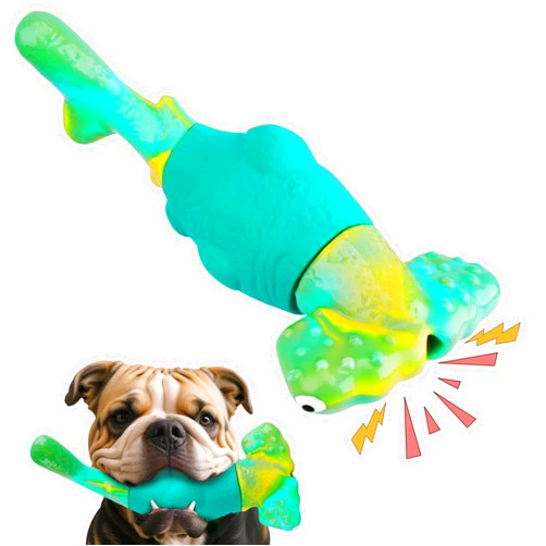 BIKIISEN Dog Toys for Aggressive Chewers, Interactive Dog Chew Toys for Large Dogs, Indestructible Squeaky Dog Toys to Keep Them Busy, Tough Dog Toys for Medium/Large Breed Dogs (Green)