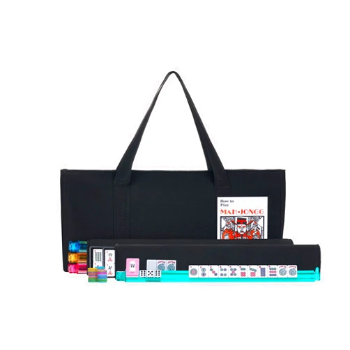 C&H Solutions 166 Tiles American Mahjong Set Black Soft Bag 4 Color Pushers/Racks Easy Carry Western Mahjongg