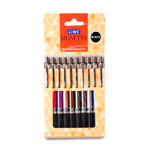 Linc Signetta Ball Pen, Blue, 10 pcs
