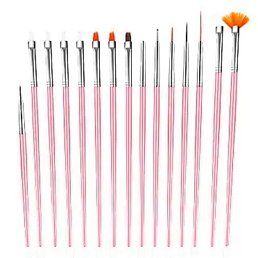 Sliverdew 30 Pcs Fondant Food Paint Brush Cake Decorating Brushes Cake Painting Brushes Fondant Sugar DIY Tools Set Cookie Brushes Set Icing Pastry Brushes for Baking Tools for Cookie Cake Decoration, Pink