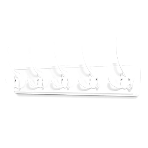 FANYITY Farmhouse Coat Rack Wall Mount with Pine Wood Planks and 5 Triple Hooks for Hanging Jackets and Coats, Coat Hanger Wall Mount for Hallway Entryway (Coat Rack-White)
