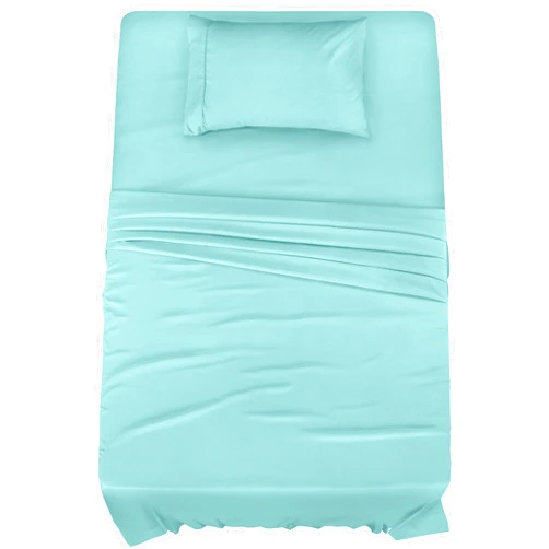 Utopia Bedding Twin Bed Sheets Set - 3 Piece Bedding - Brushed Microfiber - Shrinkage and Fade Resistant - Easy Care (Twin, Spa Blue)