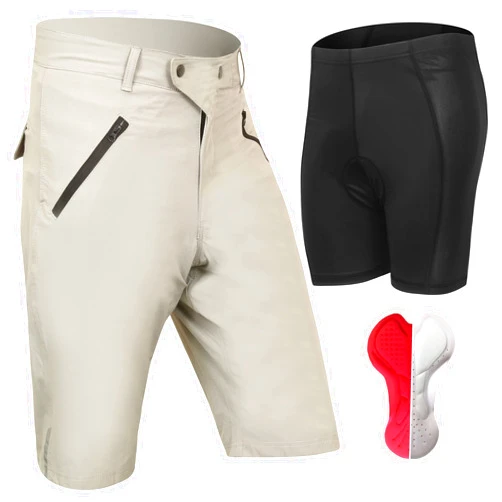 Deux Roues MTB Mountain Bike Shorts - The Magnificent - 4D Padded Baggy Bicycle Cycling Bike Shorts Loose-fit - 2 Zip + 2 Magnet Pockets