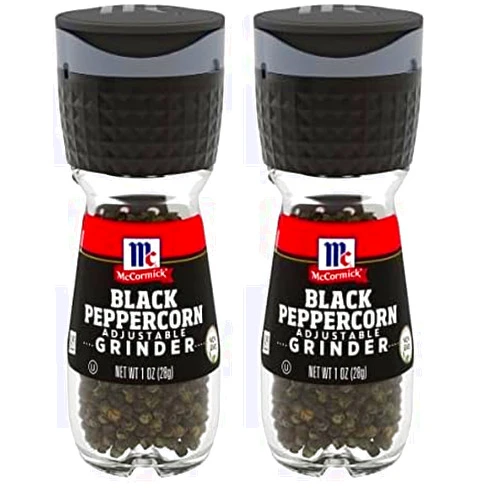 McCormick Black Peppercorn Grinder, 1 Oz (Pack of 2)