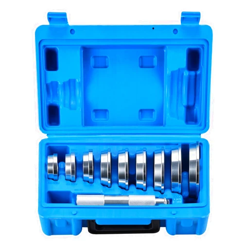 BTSHUB 10pcs Bearing Race and Seal Bushing Driver Install Set 1 driver 9 Discs Collar Axle Housing with Carrying Case Master/Universal Kit for Automotive Wheel Bearings