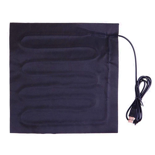 CCPWM Pet Warmer Heating Pad Electric Heater Pad Winter Warm Carpet Carbon Fiber Heating Pad Hand Warmer 22 * 22cm 5V USB (Color : Black)