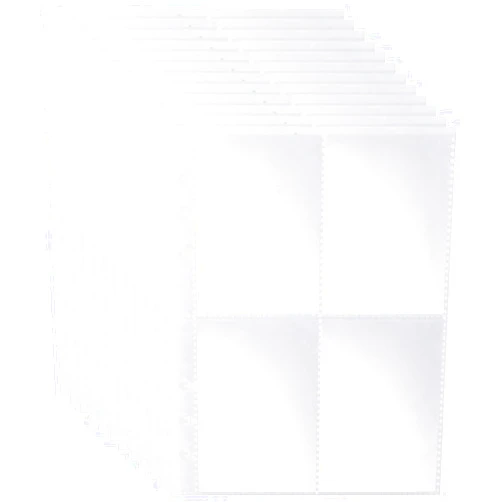JIQEZNL 320 Pockets A5 Binder Inserts, JIQEZNL Premium 4 Pocket Card Binder Sleeves, 2.5x3.5 Inch Double Side A5 Pockets for 6 Ring Binder, A5 Small Plastic Sleeves for Trading Card, Baseball Card, Photocard
