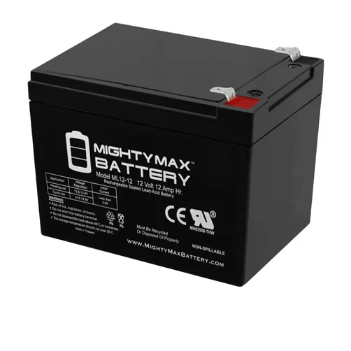 Mighty Max Battery ML12-12 - 12V 12AH F2 SLA AGM DEEP-CYCLE RECHARGEABLE BATTERY