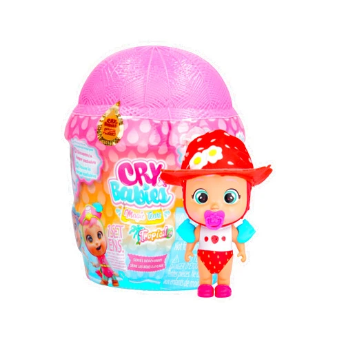 Cry Babies Magic Tears Tropical World - Beach Babies Series | 8+ Surprises, Accessories, Surprise Doll - Great Gift for Kids Ages 3+