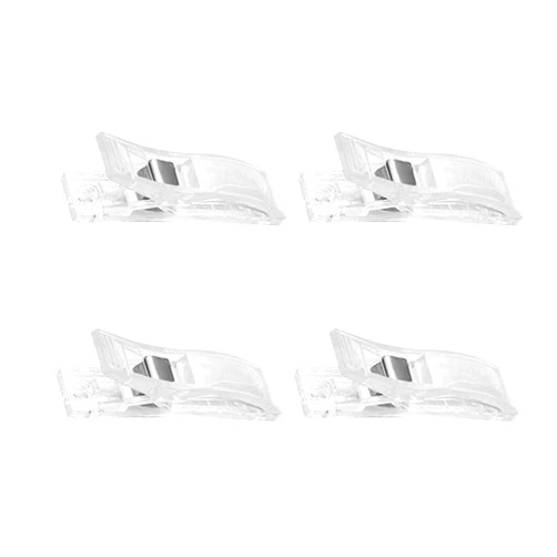 Maritown Clips for Paper Blinds, 12 Pcs Clear Plastic Clips for No Drill Temporary Blinds, Transparent Clips for Window Pleated Shades (12)