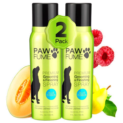 Paw Fume PAWFUME Premium Grooming Spray Dog Spray Deodorizer Perfume for Dogs - Dog Cologne Spray Long Lasting Dog Sprays - Dog Perfume Spray Long Lasting After Bath - Deodorizing Spray (Blue Ribbon, 2-Pack)