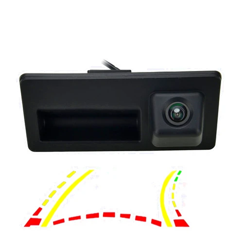 Canying Car Trunk Handle Dynamic Camera Rear View HD Camera for Audi A4 A5 S5 Q3 Q5 for VW Passat Tiguan Golf Passat Touran Jetta Sharan Touareg with Moving Guide Parking line