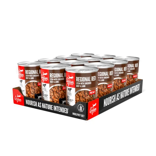 ORIJEN Real Meat Shreds, Grain-Free, Regional Stew, Premium Wet Dog Food