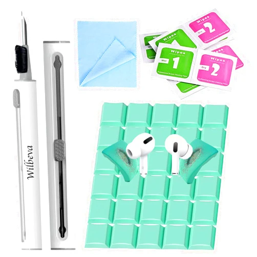 Wilbeva 41 Pcs Cleaner Kit for Airpods, Wilbeva 2023 New Cleaning Pen for Airpods Pro 1 2 3 Earbuds and Case, Cellphones, Wireless Earphones, Laptop, Camera, 4 in 1 Multifunctional Cleaning Tools