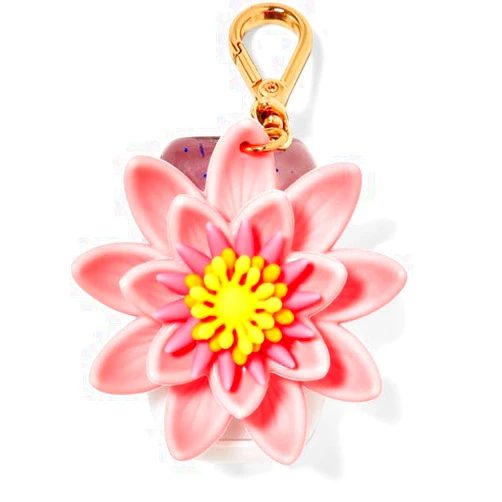 POCKETBAC Bath Body Works Hand Sanitizer Holder Lotus Flower, 1 Count (Pack of 1)
