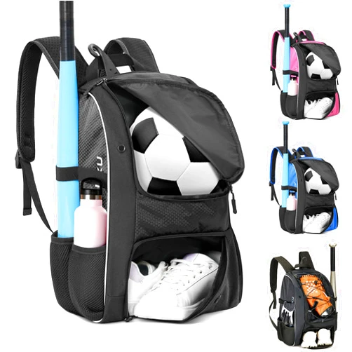 DAREKUKU Soccer Bag With Portable Hand Bag For Ball & Shoes, Sports Training Backpack For Volleyball & Softball & Basketball & Football & Baseball For Boys & Girls & Adults