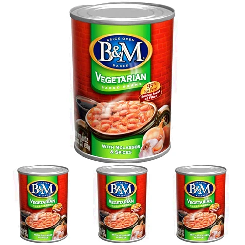 B&M Baked Beans, Vegetarian, 28 Ounce (Pack of 4)