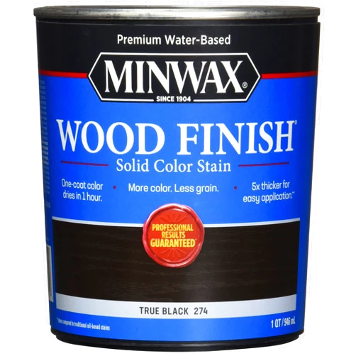 Minwax qt Minwax 10851 True Black Wood Finish Water-Based Solid Color Stain