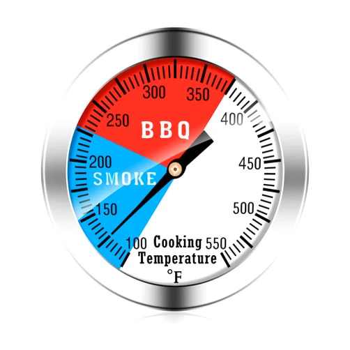 NEWSTART BBQ Thermometer Gauge - Charcoal Grill Pit Smoker Temp Gauge Grill Thermometer with Fahrenheit and Heat Indicator (1 Pack)