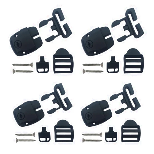 Huouo 4 Set Spa Hot Tub Cover Broken Latch Repair Kit have Slot - Replace Latches Clip Lock with Keys and Hardwares