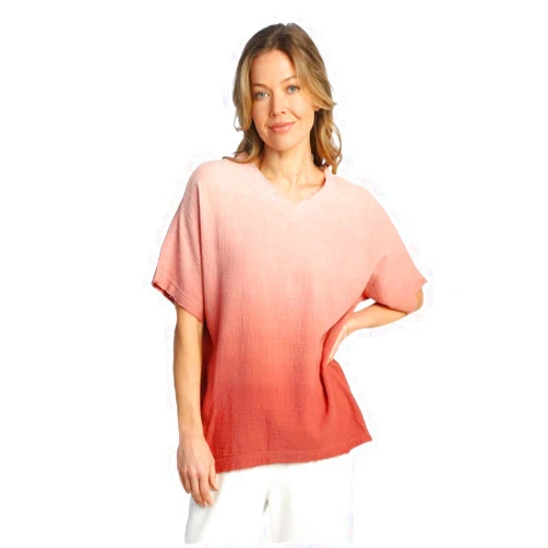 Jess & Jane Mineral Washed Gauze Top - M92