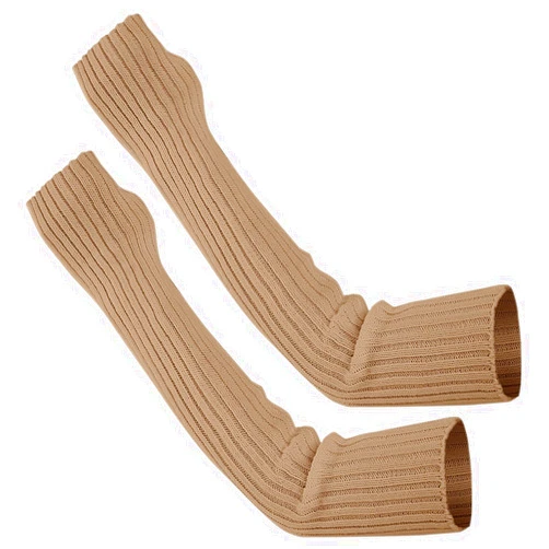 Generic Arm Warmers Fingerless Elbow Gloves for Women, Open Finger Cable Crochet Stretchy Knit Warm Winter for Autumn Winter