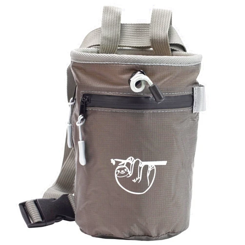 Old Blue Chalk Bag for Rock Climbing, Climbing Chalk Bag for Bouldering with 2 Large Zipper Storage Pockets, Premium Gym Chalk Bag for Weightlifting, Great Gift and Rock Climbing Gear