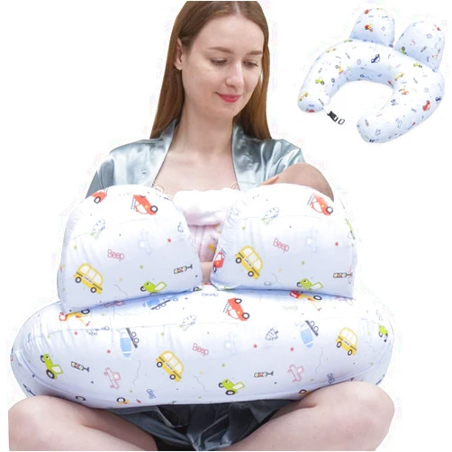 AMCATON Breastfeeding Pillow for Mom, Nursing Pillow for Breastfeeding, Breastfeeding Pillow with Adjustable Strap, Fence Protection (CAR)