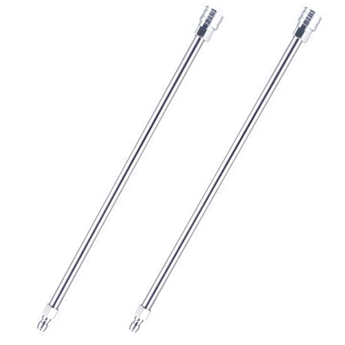 JOEJET Pressure Washer Extension Wand, Stainless Steel Body and Fittings, 17 Inch Power Washer Lance with 1/4 Inch Quick Connect, 2 Pack