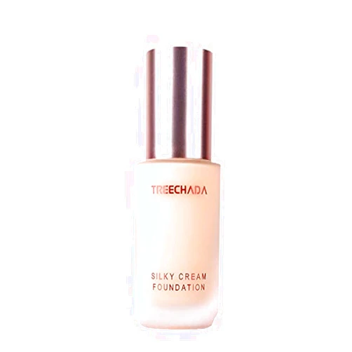 Beauty mall Thailand Tree-chada Silky Cream Foundation Cover All Foundation, Full Coverage Foundation Oil Cover Liquid Foundation, 30ml (1 Light)