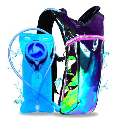SoJourner Bags Sojourner Hydration Pack, Hydration Backpack - Water Backpack with 2l Hydration Bladder, Festival Essential - Rave Hydration Pack Hydropack Hydro for Hiking, Running, Biking, Festival Gear