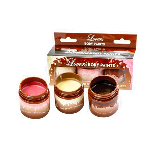 Funtime Lovers Body Paints Edible Paint Milk, Dark & Strawberry Flavour Chocolate Couples Gift, Valentine's Gift