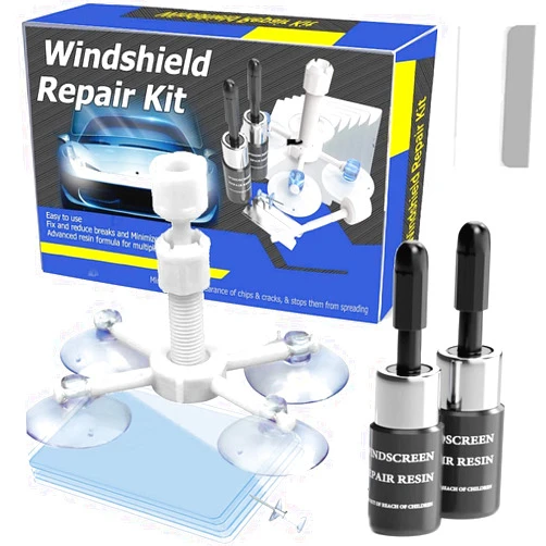 VONDER Windshield Repair Kit, Windshield Repair Kit for Chips and Cracks, Car Glass Repair Kit, Cracks Gone Glass Repair Kit, Automotive Glass Nano Fluid Windshield Crack Repair Kit for Chips, Cracks