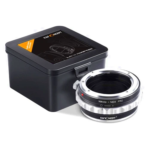 K&F Concept Lens Mount Adapter with Light-reducing Paint for Nikon G Mount F/AI/G Lens to Sony E-Mount/NEX Camera Body