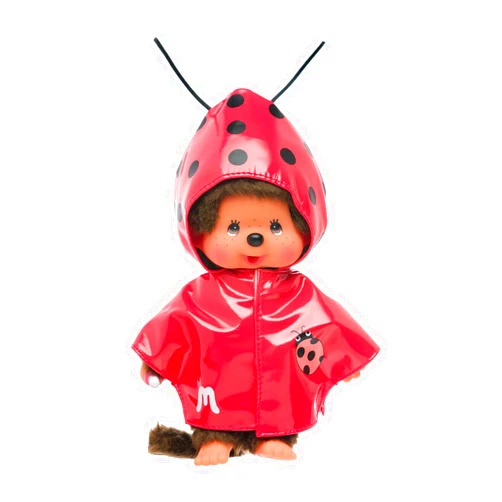 Monchhichi Boy w/ Ladybug Raincoat by Sekiguchi