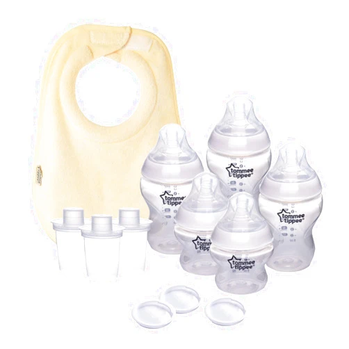Tommee Tippee Formula Feeding Solution, Baby Bottle Set | Closer to Nature Bottles, Breast-Like Nipples | Travel Lids, Formula Dispenser & Milk Feeding Bib