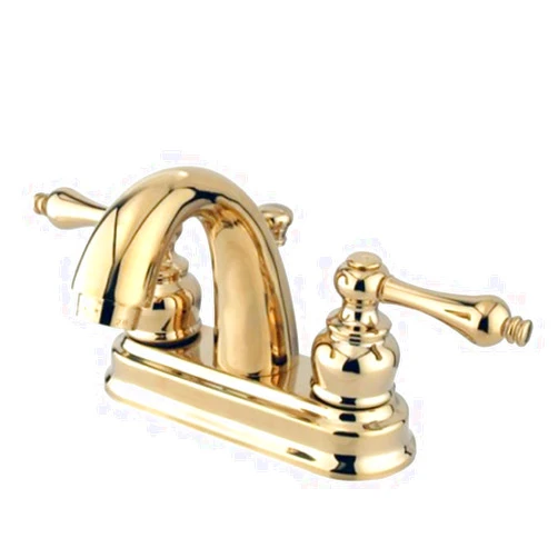 Kingston Brass KB5612AL Restoration 4-Inch Centerset Lavatory Faucet, Polished Brass