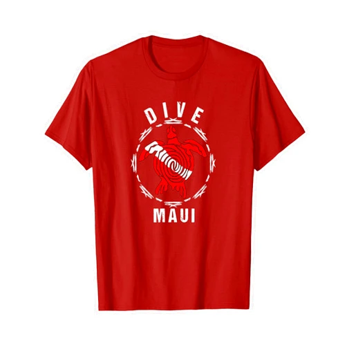 Vintage Scuba Dive T-Shirts JRJC Dive Maui Vintage Tribal Turtle Gift T-Shirt